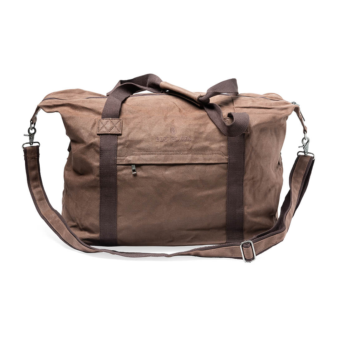Duffle Bag Waxed Canvas High Quality 48L- Brown. - BLU PLAYA
